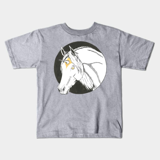 Ghostly Unicorn Kids T-Shirt by Créa'RiBo